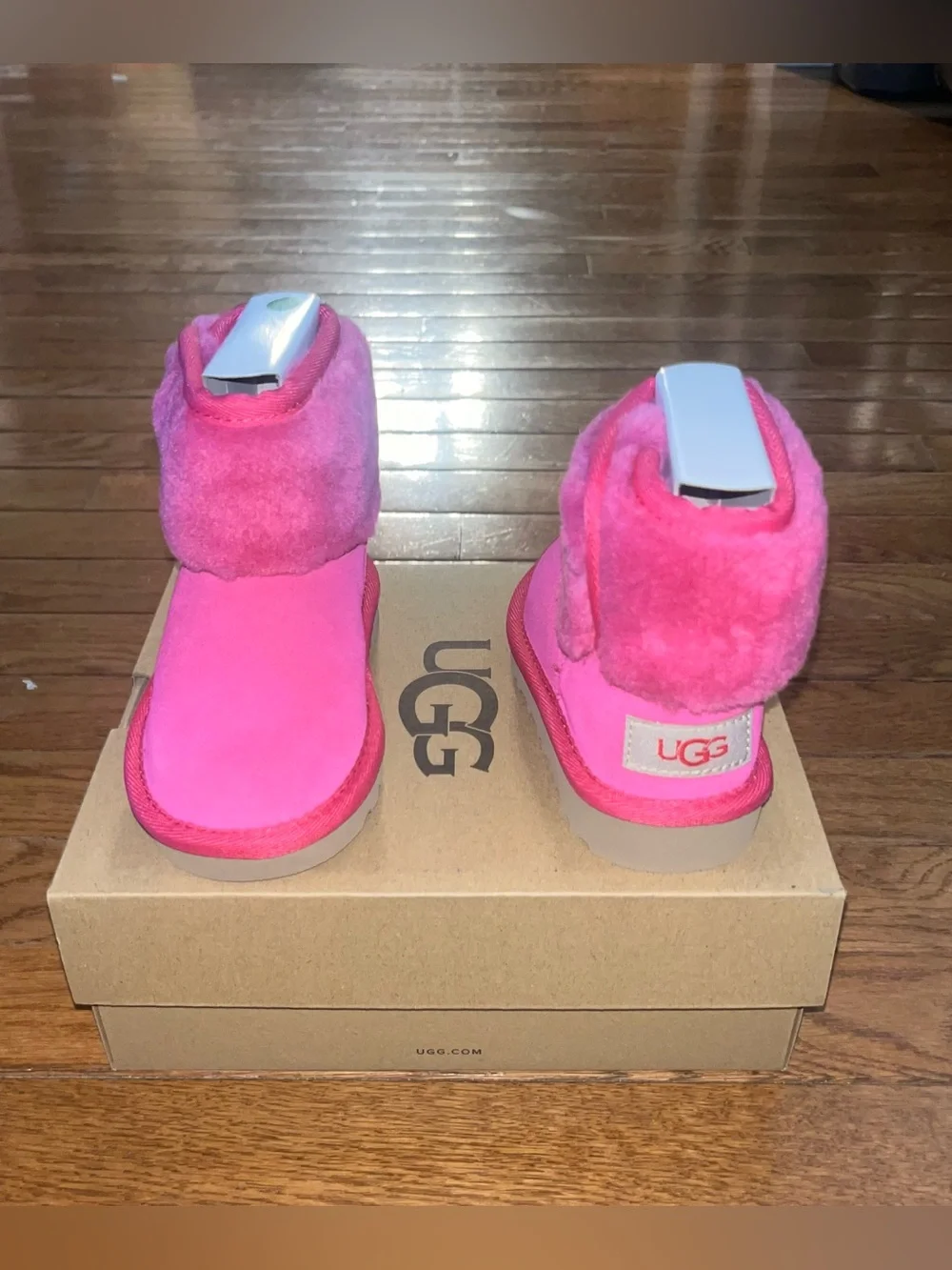 UGG Kids Classic Joan Luxury Winter Boot Dark Peony Pink Baby Girl Walker Size 6